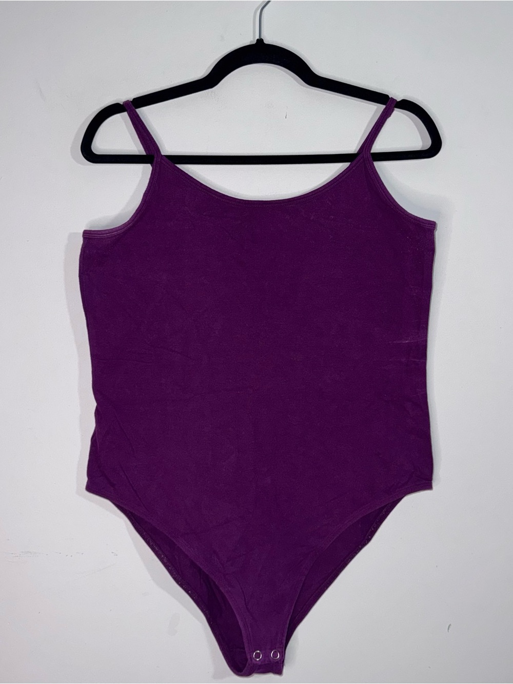 Torrid Size 1x Purple Cami Bodysuit Adjustable Straps Stretch Cotton Snap Crotch